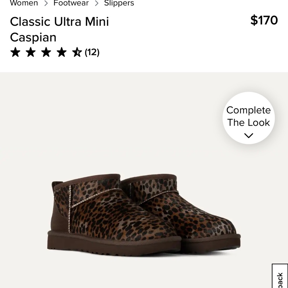 UGG Classic Ultra Mini Caspian Slippers - Brown Leopard
